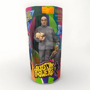 Austin Powers Dr Evil Figurine Talking Doll  Trendmasters Fully Poseable | Hard to Find | New in Box | Vintage 1998