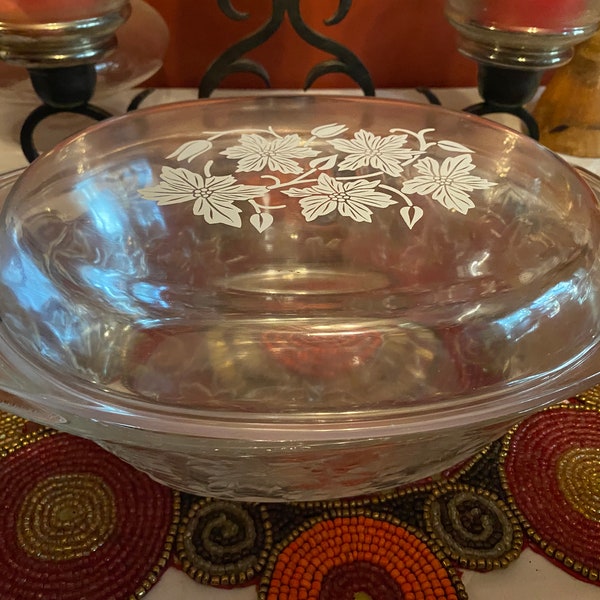 Princess House Fantasia 3 Quart Oval Baking Dish w/ Lid 13” x 9” | Made In France | Vintage 1970s