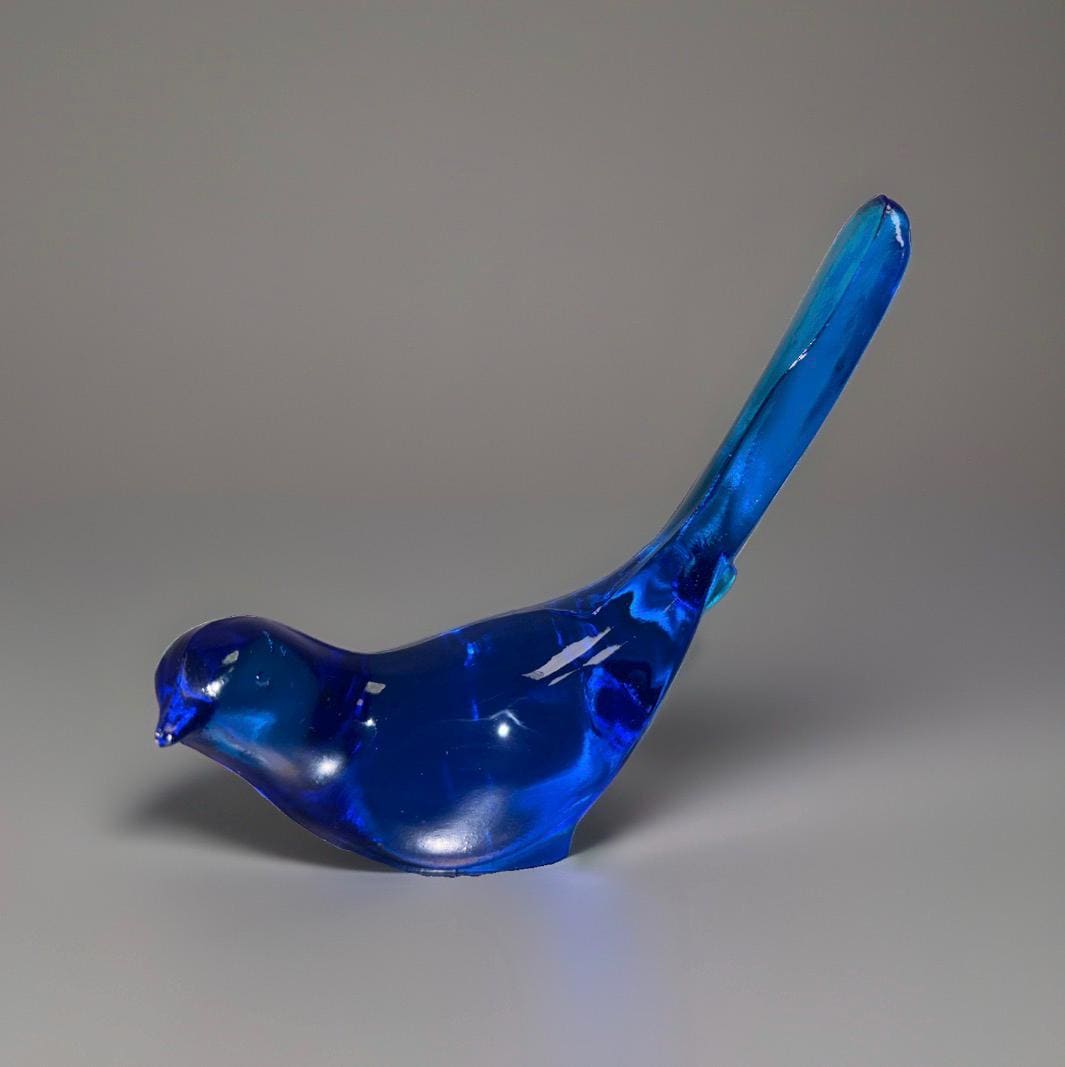 Fenton Glass Blue Bird - Etsy
