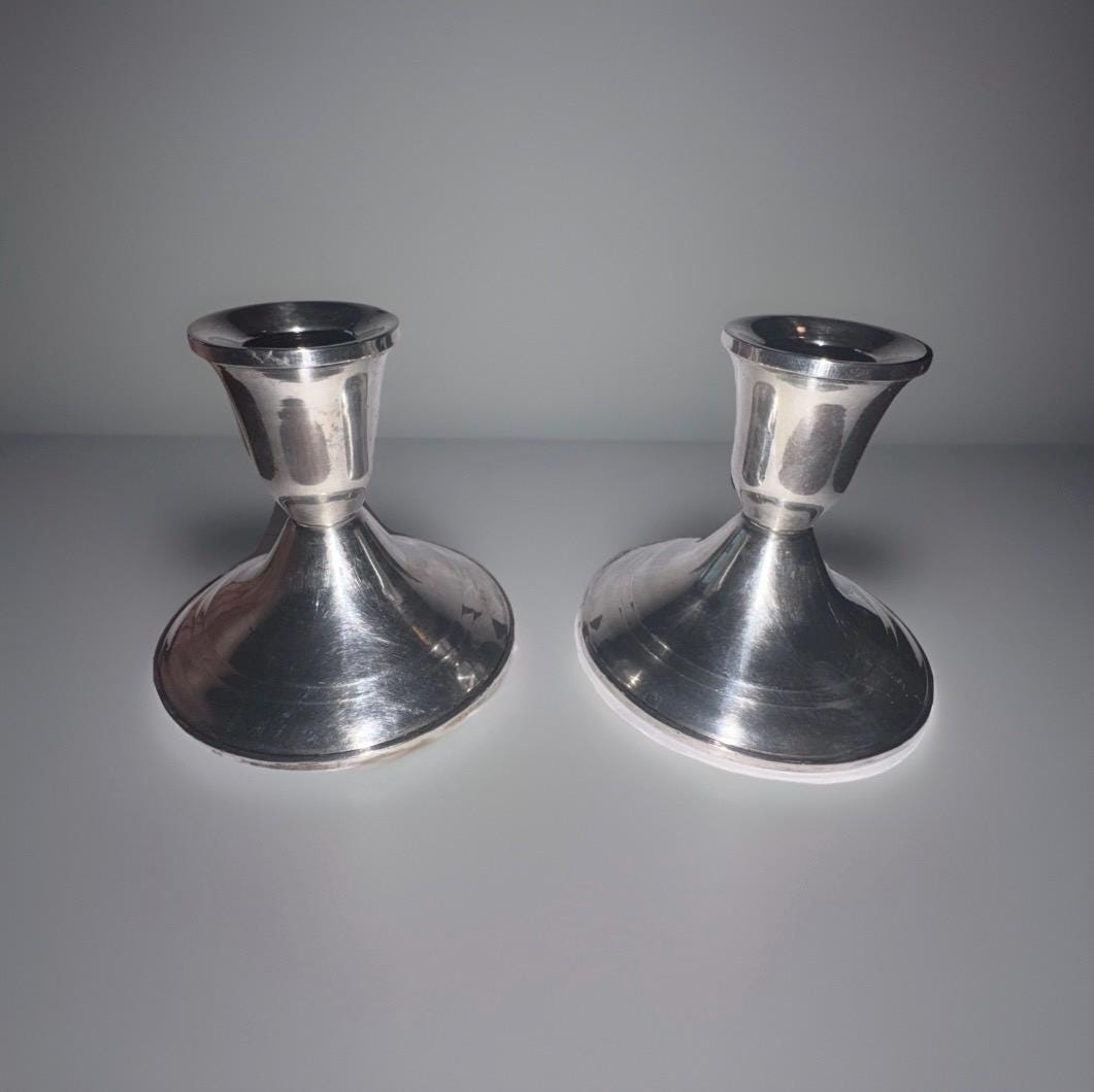 Weighted Sterling Silver Candle Holders - Etsy Weighted Sterling Silver Candle Holders - Etsy