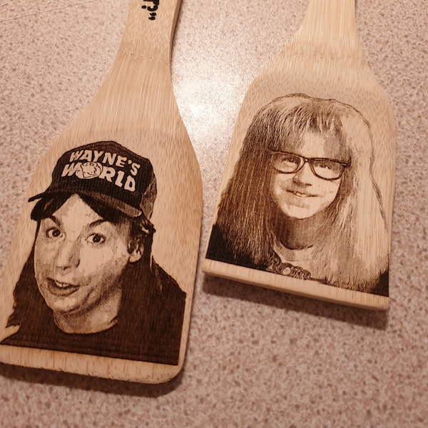 Waynes World Kitchen Spatula / Wayne Garth Sphincter Says What Not! Customisable // Cult Comedy Movie 90s Kitchen Gift