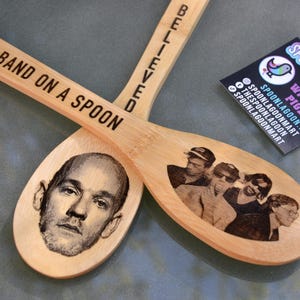 R.E.M Kitchen Spoon - R.E.M on a spoon / Man on the moon // REM Fan Gift Michael Stipe Music Rock Father&#39;s Day Funny