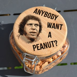 Anybody Want A Peanut - The Princess Bride inspired Peanut Jar // Fezzik Inigo Montoya 80s Inspired Gift for movie fans Andre The Giant