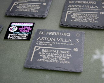 SC Freiburg 0 - 3 Aston Villa 2026 Europa League-finalmatch Skifferunderlägg // Villans-fans Istanbul-trofén Fars dag-present AVFC UTV