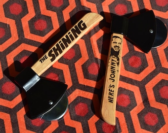 The Shining inspired Pizza Cutter // Here&#39;s Johnny - Jack Torrance - Stanley Kubrick - Horror Cinema Kitchenware Axe