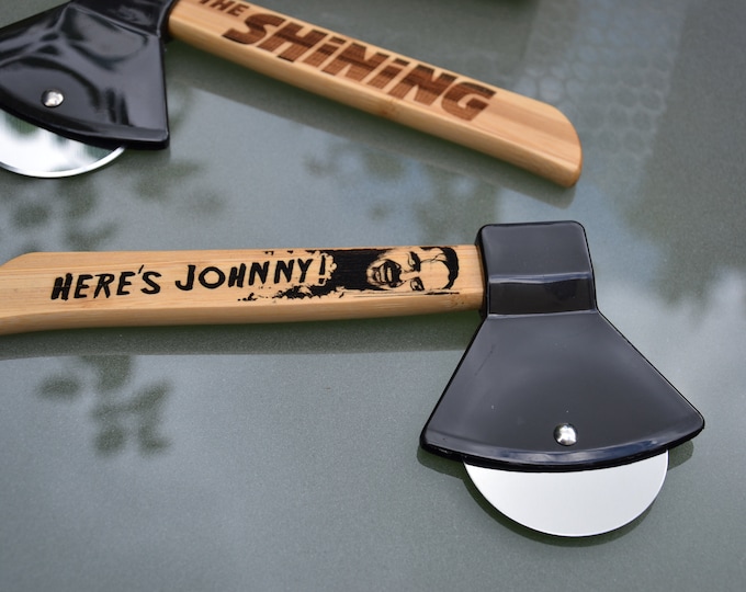 The Shining inspired Pizza Cutter // Here's Johnny - Jack Torrance - Stanley Kubrick - Horror Cinema Kitchenware Axe