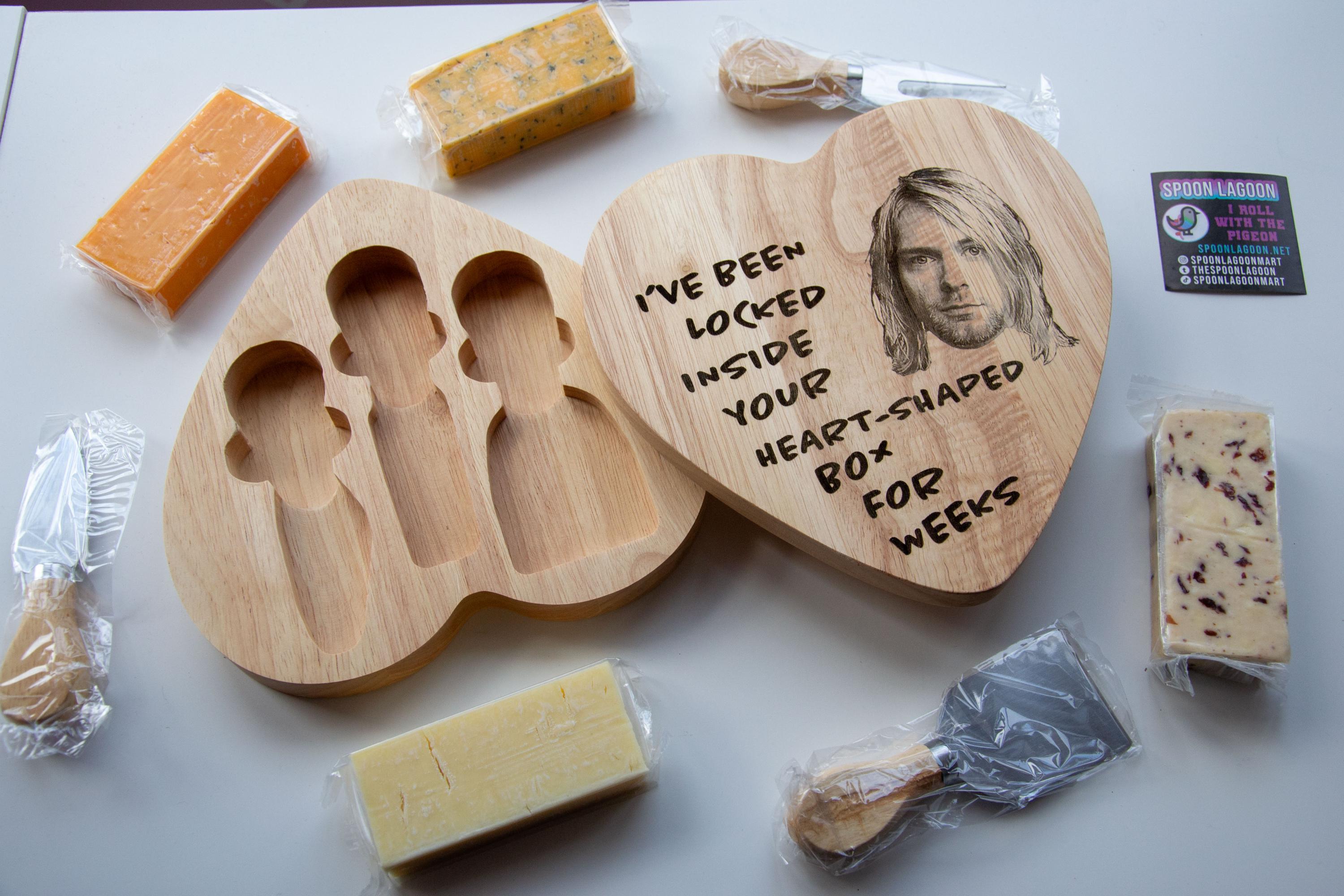 Heart Shaped Box - Kurt Cobain/ Nirvana Inspired Fancy Wooden