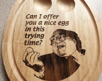 Frank Reynolds Egg Serving Board // Can I offer you an egg in this trying time? Always Sunny in Philadelphia Breakfaster Platter Bamboo