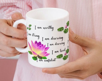 Coffee Mug Affirmations Mug Uplifting New Mommy Gift for Self Love Confidence Anxiety Mug Affirmation Gift For Her Mug Keto Gift 11oz