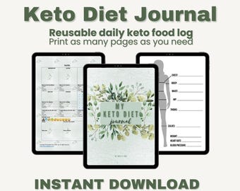 Keto Daily Food Log Printable – High Protein Low Carb Meal Tracker PDF