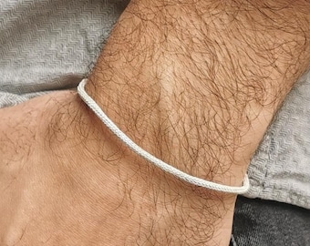 Silver Man Bracelet • Men's Thin Bracelet • 999 Silver Bracelet • Elegant Men Bracelet • Vikings Bracelet • Celtic Bracelet • Christmas Gift