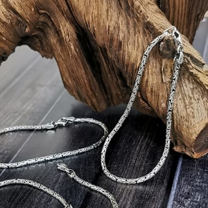 Byzantine Chain Bracelet • Sterling Silver Bali Chain • Vikings Bracelet • Men&#39;s Bracelet • 2.5 mm Byzantine Chain • Boyfriend Gift Bracelet