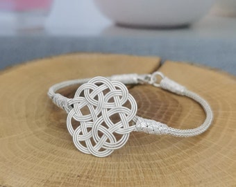 Mother's Day Gift • Women Silver Bracelet • 999 Silver Bracelet • Celtic Knot Bracelet • Bracelet for Wife • Gift for Mom • Anniversary Gift