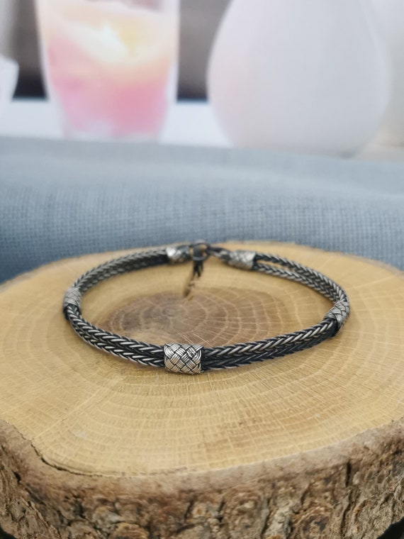Vikings Men Bracelet • 999 Silver Bracelet • Braided Silver Bracelet • Handmade Man Bracelet • Celtic Men's Jewelry • Gift For Boyfriend
