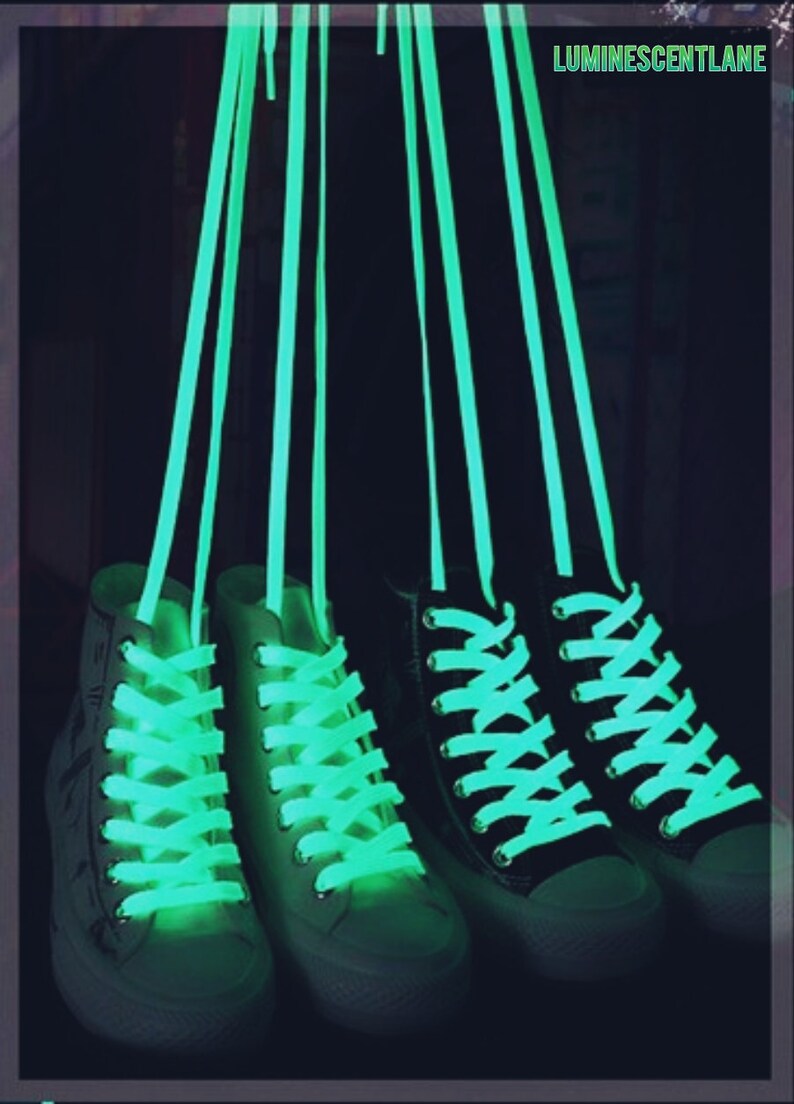 Luminous Glow in the Dark Shoelaces for Sneakers Canvas and Etsy