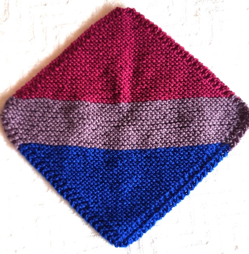 Knit Baby Lovey in Bi Pride Flag Colours Etsy