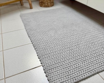 Badmatte - Badteppich - Teppich - gehäkelt aus Baumwollgarn