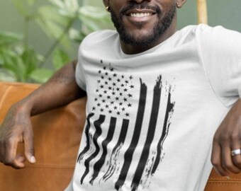 Distressed USA Flag T-Shirt, Patriotic Unisex Tee