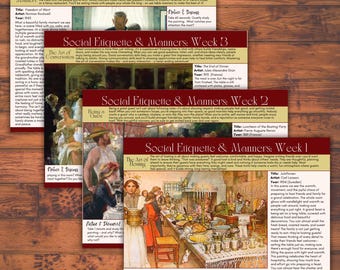 Social Etiquette & Manners Tea Time Guide: Homeschool Curriculum (Digital Download)