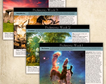 Creation & Prehistoric Homeschool Curriculum: Tea Time History (Printable, Instant Download)