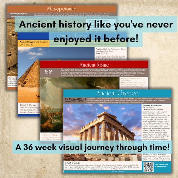 Bundle: Ancient History - Tea Time Together™ - 9 Units - Creation to The Fall of Rome