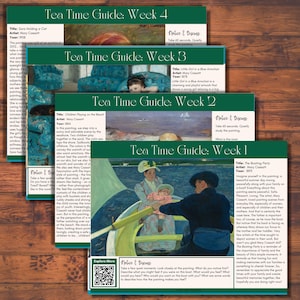 Guide per l'ora del tè di agosto / Apprezzamento di arte, poesia e musica durante il tè / Charlotte Mason, istruzione classica in homeschooling
