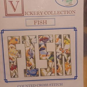 FISH Counted Cross Stitch by Vickery Collection