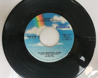 Record 45 RPM Vinyl  Olivia Newton John- Physical/ The Promise(The Dolphin Song)