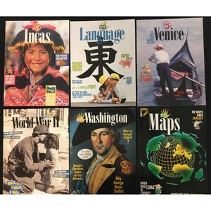 Kids Discover Magazine Lot van 6 Inca's in verschillende talen Venetië WWII Washington-kaarten