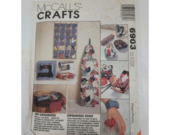 Patrón de McCall's Crafts n.° 6903 "Organízate" SIN CORTAR ©1993