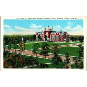Postkarte, Kampus & Training School, Winthrop College, Rock Hill, SC1920