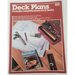 Deck Plans Book Robert J Beckstrom Ortho Book by Monsanto Books ©1985 Damage