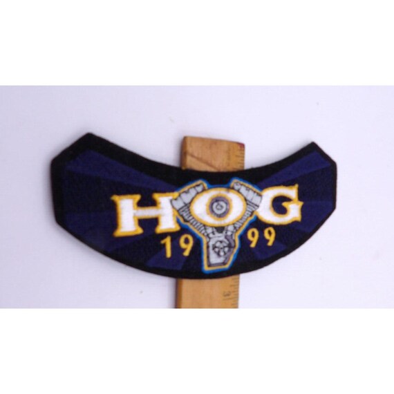 Harley Davidson Patch "HOG 1999 " w. Engine Curve… - image 3