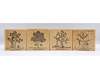 Jeu d'estampes Un arbre pour toutes les saisons Stampin' Up ! ©2000 4 timbres du printemps à l'hiver