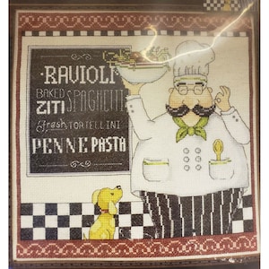 Design Works Kit de punto de cruz contado, abierto y reenvasado, &quot;Pasta Chef&quot; 2865 (83)