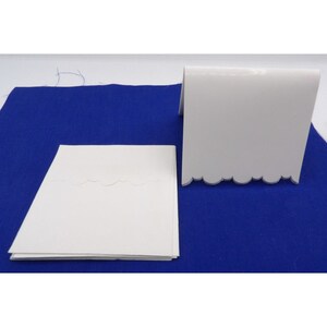 Cards & Envelopes  6 Scalloped Glossy Cards w Envelope Open Pkg