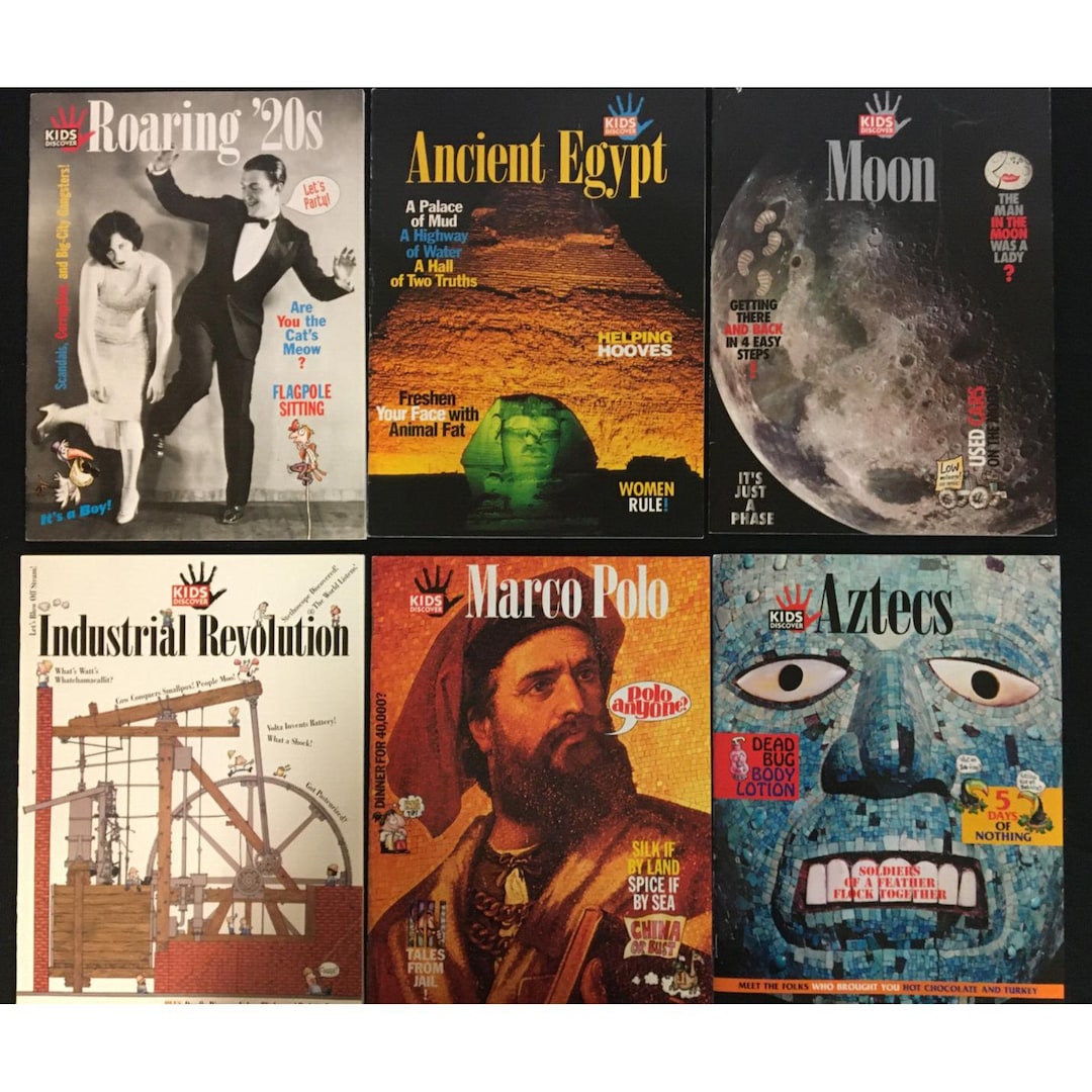 Kids Discover Magazine Lot of 6 Aztecs Moon Marco Polo Ancient Egypt ...