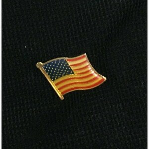 Unied States Flag Pin Red White Blue Enameled on Gold tone Pin