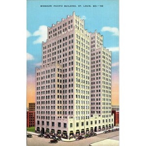 Postcard, Vintage,St Louis, Mo, Missouri Pacific Railroad Building,1926,