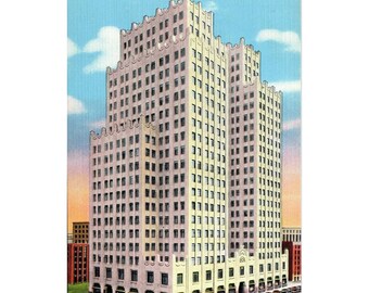 Ansichtkaart, vintage, St. Louis, Mo, Missouri, Pacific Railroad Building, 1926,