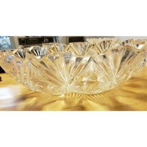 Vintage, Lead Crystal, Cut Glass Bowl, 10&quot; Square, (G28) VG