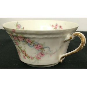 Haviland France Haviland & Co Limoges Tea Cup with Multicolored Flowers