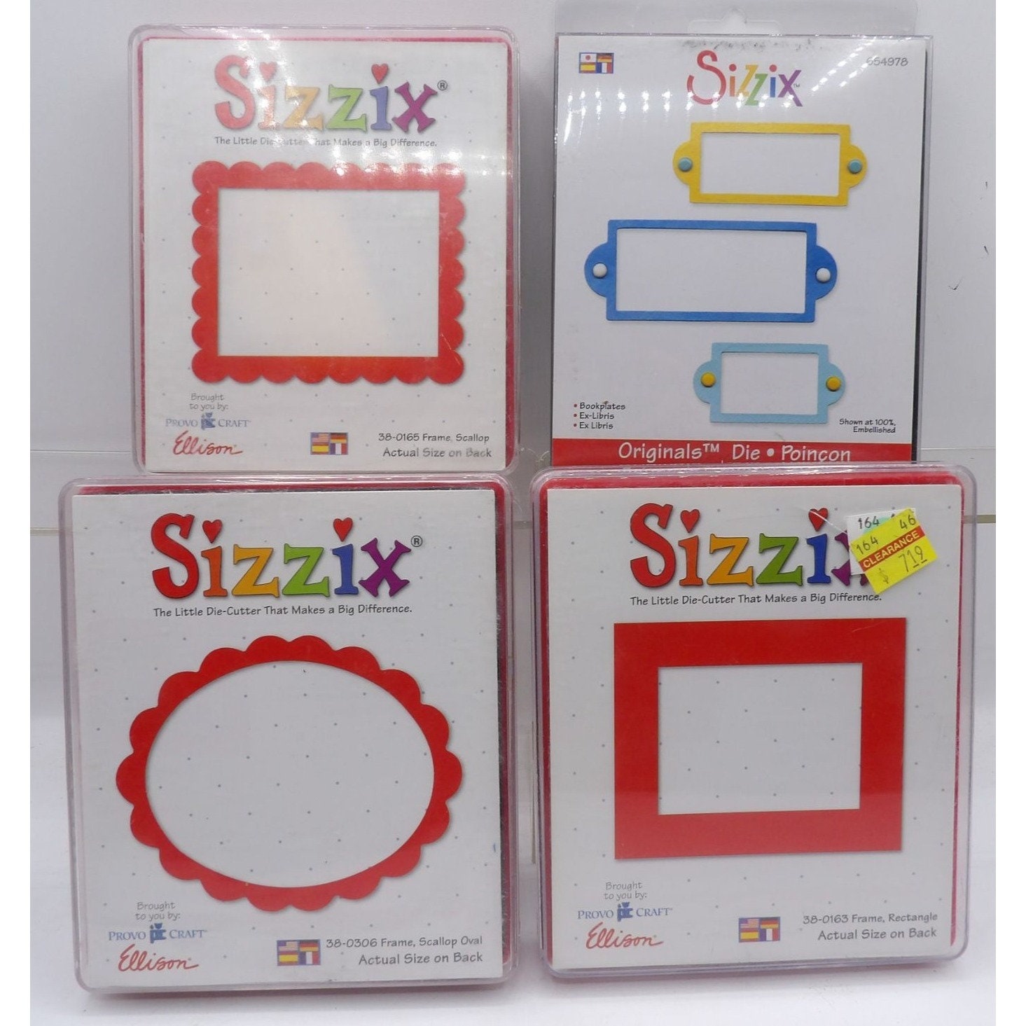 Sizzix アルファベットダイセット Sizzix A5 Clear Stamps 60PK w/10PK Framelits Die - Tab Stamp Alpha