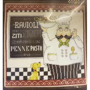 Design Works Kit de punto de cruz contado, abierto y reenvasado, &quot;Pasta Chef&quot; 2865 (83)
