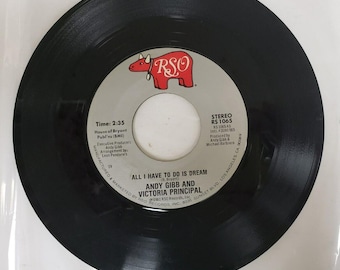 Aufnahme 45 RPM Vinyl Andy Gibbs Victoria Prinzipal All Have To Do ist Dream