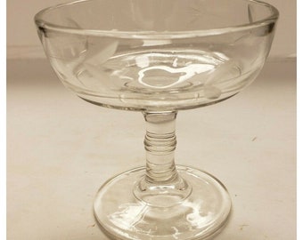 Margarita Glas, Vintage, Geätzt mit Blattmuster, VG (G147)