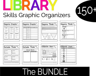 Library Skills Graphic Organizers Research Printable Worksheets