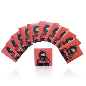 Bundel van 10 promotiestickers "Charmantifa Rood" - FROIDE | links antifa sticker gemaskeerd tegen rechts geen nazi's LGBTQ+ woke