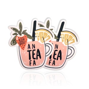 Premium gestanste stickerbundel van 2 "An Tea Fa"-stickers - FROIDE | links stickers tegen rechts geen nazi's LGBTQ+ ontwaakte antifa milieubescherming