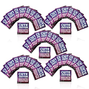 50er Bundle Promo Sticker "Cute Zeiten, Rechte Fighten" Aufkleber - FROIDE | linke sticker gegen rechts no nazis LGBTQ+ woke antifa 161